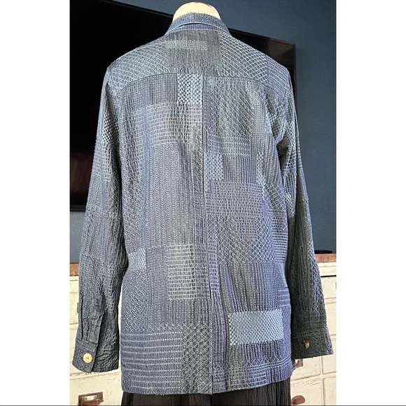 Johnny Was Thora Trapunto Embroidered Denim Jacket S - Picture 4 of 14